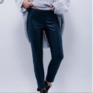 Free People Black Lana Vegan Leather Legging